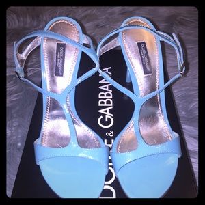 Dolce & Gabbana Blue Sandals heels 💯% Authentic
